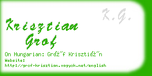 krisztian grof business card